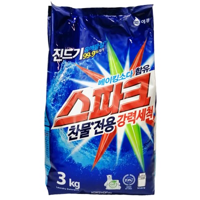 Концентрированный стиральный порошок Спарк м/у, Корея, 3 кг