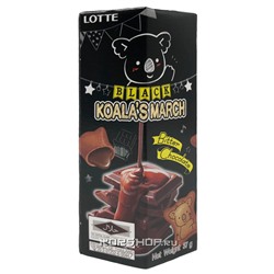 Печенье с начинкой со вкусом темного горького шоколада Koala's March Lotte, Таиланд, 37 г