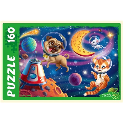 Puzzle  160 элементов "Животные в космосе" (П160-5267)