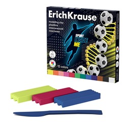 Пластилин ErichKrause "Sport DNA" 12цв. 180гр. стек (61777)