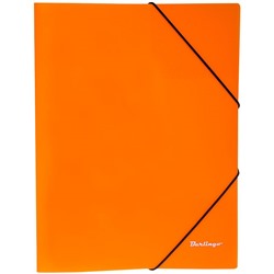 Папка на резинках BERLINGO "Neon" неоновая оранжевая (ANp_01804) А4, 500мкм