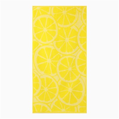 Полотенце махровое Lemon color, 70х130 см, цвет жёлтый