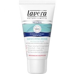 Lavera Neutral Gesichtscreme, Лавера для лица для всех типов кожи, крем, 30 мл