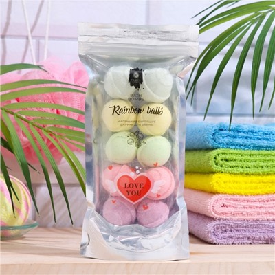 Бомбочки для ванны Rainbow balls "Love you" 150 гр.
