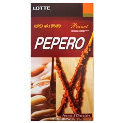 Соломка в шоколадной глазури с арахисом Пеперо/Pepero Lotte, Корея, 36 г