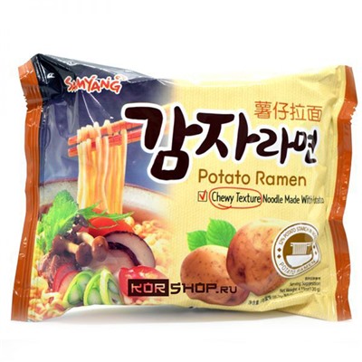 Картофельная лапша быстрого приготовления Potato Ramen Samyang, Корея, 118 г