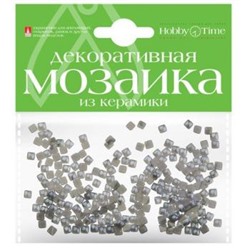 Мозаика декоративная из керамики 4х4 мм (200шт) СЕРАЯ 2-333/15 Альт {Китай}