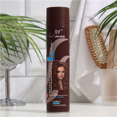 Лак для волос Jet chocolate Flexible maxi "Ультрасильная фиксация", 300 мл