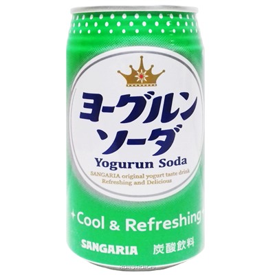 Газированный напиток со вкусом йогурта Yogurun Soda Sangaria, Япония, 350 мл