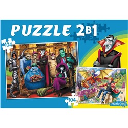 Puzzle 2 в 1 "Волшебники и монстры №1" 104 эл. (П104-8108)