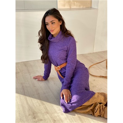 4954 Платье-свитер фиолетовое