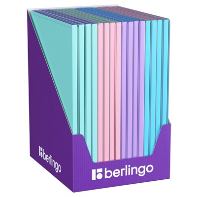 Папка  10 вкладышей BERLINGO "Haze", 9мм, 600мкм, ( DB4_10925) с внутр. карманом, софт-тач, ассорти