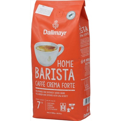 Dallmayr. Home Barista Caffe Crema Forte (зерновой) 1 кг. мягкая упаковка