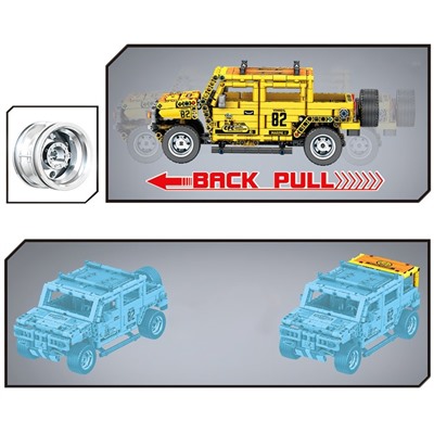 Конструктор инерционный «Внедорожник», коллекционная модель, 642 детали