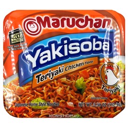 Лапша б/п со вкусом курицы с соусом терияки Yakisoba Maruchan, США, 112,6 г Акция