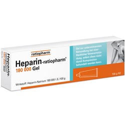 Heparin-ratiopharm (Хепарин-ратиофарм) 180 000 I.E.Gel 100 г