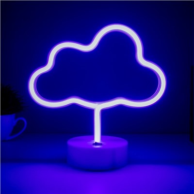 Ночник "Облачко" LED (синий свет) от батареек 3хААА USB 22x10x23 см