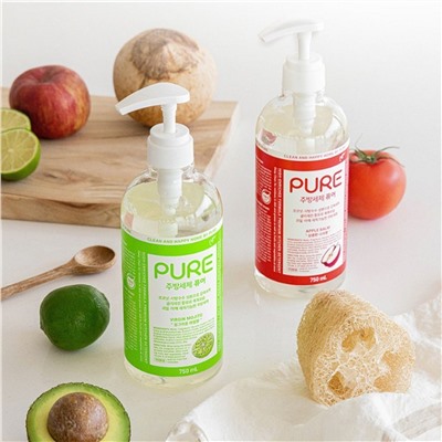 PIGEON Средство для мытья посуды концентрированное, яблоко / Pure Apple Balm, 750 мл