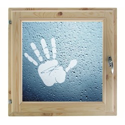 Окно, 50×50см, "Рука", однокамерный стеклопакет