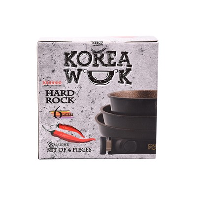 Набор сковородок Korea Wok, KWS6620HR, 26/22/18 см