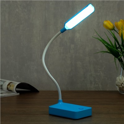 Лампа настольная 79955/1 LED 2Вт USB батарейки 3АА синий 10х7х37 см