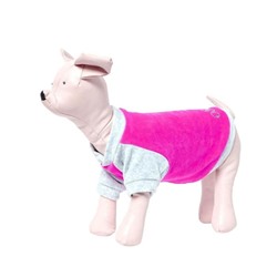 Толстовка Osso для собак, велюр, размер 20 (ДС 20, ОГ 30-32 см), розовая