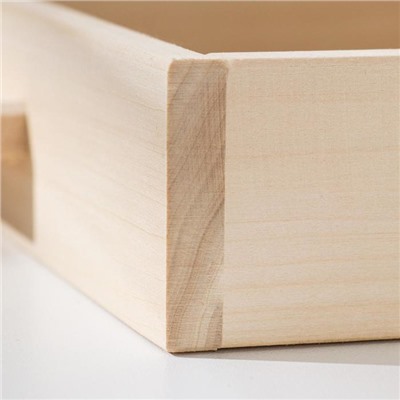 Поднос деревянный для завтрака 50×30 см, ручки деревянные МИКС