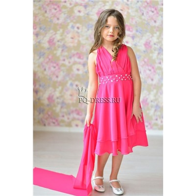 Платье нарядное для девочки арт. ИР-1409, цвет малина