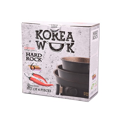 Набор сковородок Korea Wok, KWS6620HR, 26/22/18 см