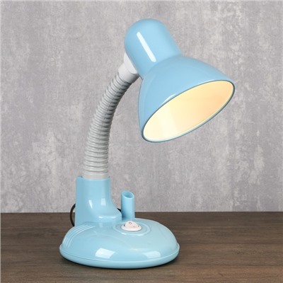 Лампа настольная Е27, "Капелька" с подставкой для ручек,(220В) голубая (304В)