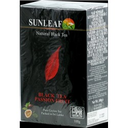 SUNLEAF. Black Tea Passion Fruit 100 гр. карт.пачка