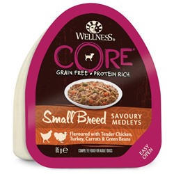 Консервы CORE SMALL BREED для собак мелких пород, курица/индейка/морковь/фасолью, 85 г