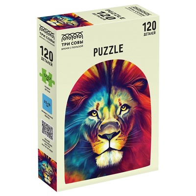 Puzzle ТРИ СОВЫ  120 элементов "Лев в графике" (ПК120_54581)