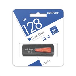 Флеш-накопитель 128Гб USB 3.0/3.1 "Smartbuy IRON" Black/Red (SB128GBIR-K3)