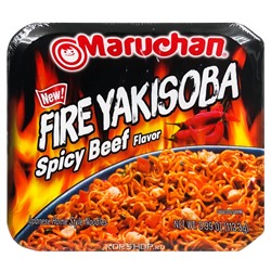 Лапша б/п со вкусом острой говядины терияки Yakisoba Maruchan, США, 113,3 г Акция