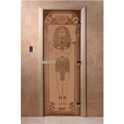 Дверь «Египет», размер коробки 190 × 70 см, левая, цвет матовая бронза