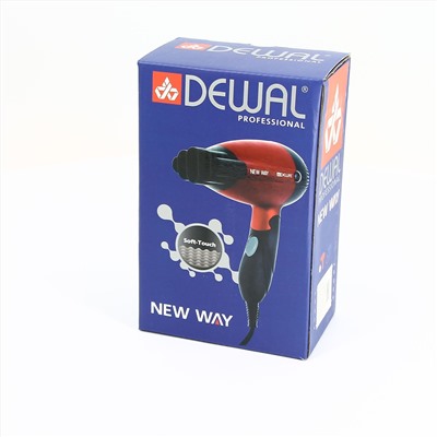 Dewal Фен складной для волос / New Way 03-5512, синий, 1000 Вт