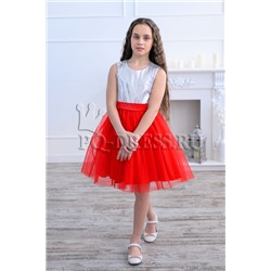 Платье нарядное для девочки арт. С-0118, цвет красный