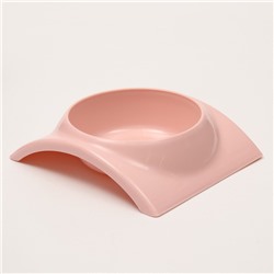 Миска пластиковая, 19,5 х 16,8 х 5 см, розовая