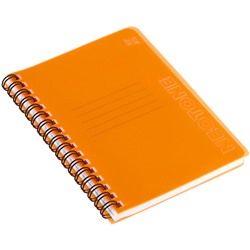 Книжка записная А6  60л. на гребне "Neotone. Оранжевая" (NA6c60c_61077, "BG") пластиковая обложка, тиснение, блок 80г/м