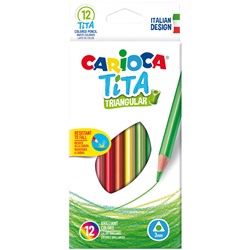 Карандаши Carioca пластиковые "Tita" 12цв., трехгранные (42786)