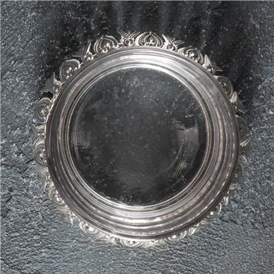 Сахарница «Ажур», 200 мл, 10×10 см, с ложкой, цвет металла серебряный