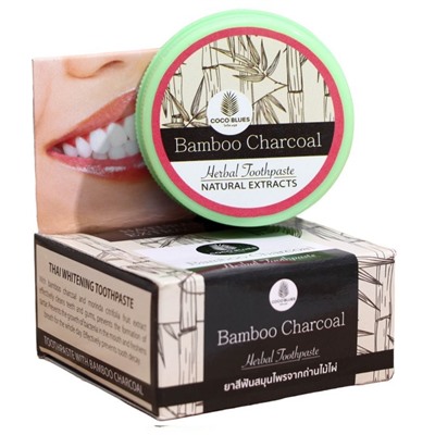 Coco Blues Травяная зубная паста с экстрактом бамбукового угля / Bamboo Charcoal Herbal Toothpaste, 30 г