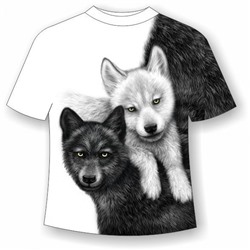 Детская футболка Волки обнимашки 888