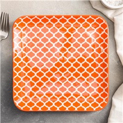 Тарелка квадратная «Оранж», 20×20 см