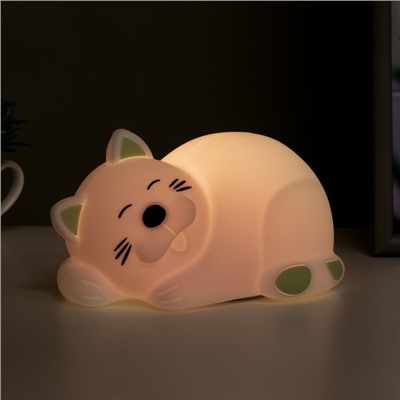 Ночник "Котенок мякиш" LED 1Вт от USB 15,7x10,8x13,7 см