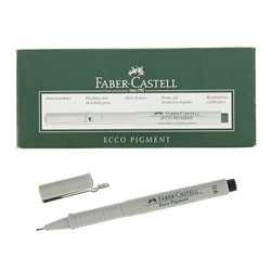 Ручка капиллярная для черчения и рисования Faber-Castell линер Ecco Pigment 0.6 мм, пигментная, черный 166699