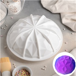 Форма для муссовых десертов и выпечки Доляна «Кристалл», 19×9,8 см, цвет белый