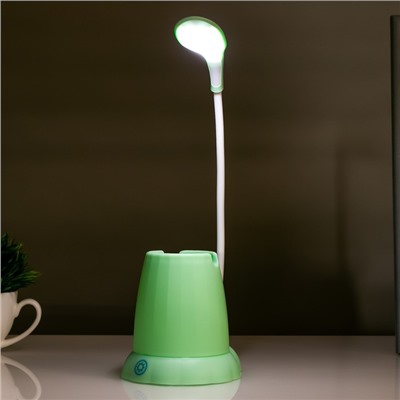 Настольная лампа сенсорная 16752/1 LED 2Вт 6000К USB АКБ зеленый 15,5х10х39 см