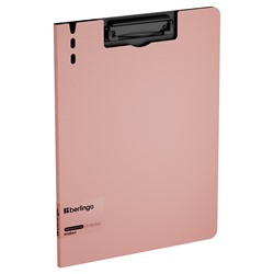 Доска-планшет с зажимом и крышкой Berlingo "Instinct", пластик (полифом) (PPf_93201) фламинго/черная